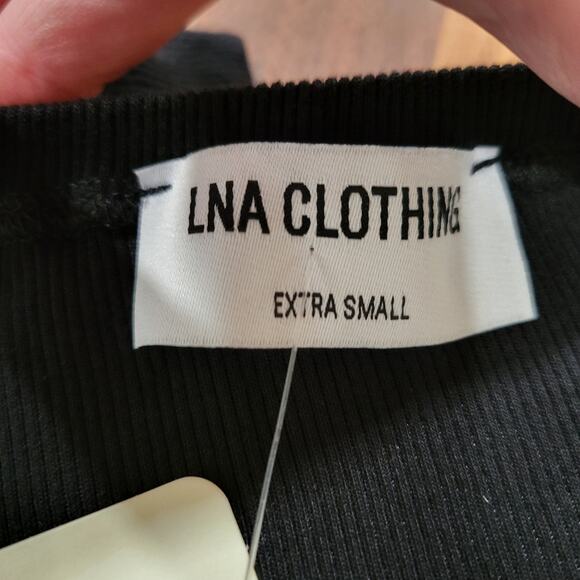 NWT LNA Clothing Ashra Ribbed One Shoulder Crop Length Size XS - Picture 6 of 8